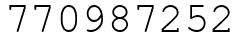 Число 770987252.
