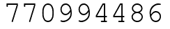 Число 770994486.