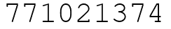 Число 771021374.