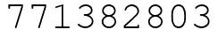 Число 771382803.