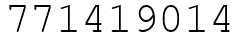 Число 771419014.