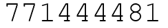 Число 771444481.