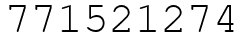 Число 771521274.