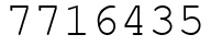 Число 7716435.