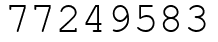 Число 77249583.