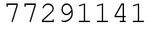 Число 77291141.