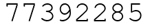 Число 77392285.