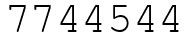 Число 7744544.