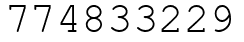 Число 774833229.
