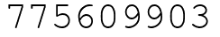 Число 775609903.