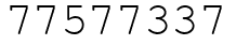 Число 77577337.