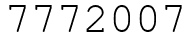 Число 7772007.