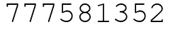 Число 777581352.