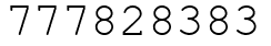 Число 777828383.