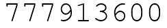 Число 777913600.
