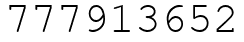 Число 777913652.