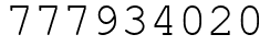 Число 777934020.