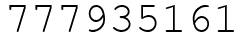 Число 777935161.