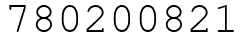 Число 780200821.