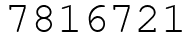 Число 7816721.
