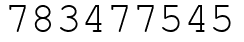 Число 783477545.