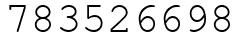 Число 783526698.