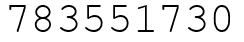 Число 783551730.
