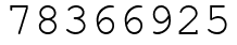 Число 78366925.