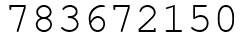 Число 783672150.