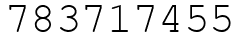 Число 783717455.