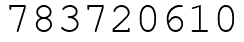 Число 783720610.