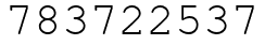 Число 783722537.
