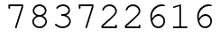 Число 783722616.