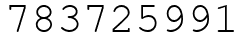 Число 783725991.