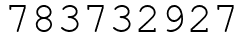 Число 783732927.