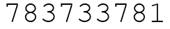Число 783733781.