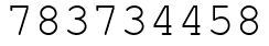 Число 783734458.