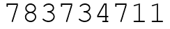 Число 783734711.