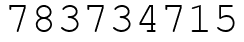 Число 783734715.