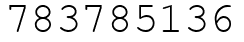 Число 783785136.