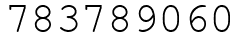 Число 783789060.
