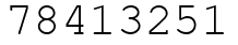 Число 78413251.