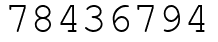 Число 78436794.
