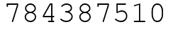 Число 784387510.