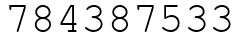 Число 784387533.