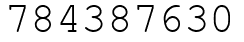 Число 784387630.