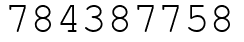 Число 784387758.