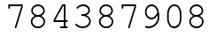 Число 784387908.