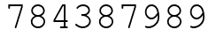 Число 784387989.