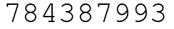 Число 784387993.